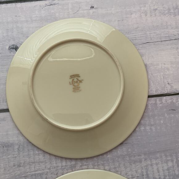 Lenox‎ Holiday Dimension Salad Plates Set Of 4 Holly Berries Gold Trim Lot #2 - Picture 8 of 11